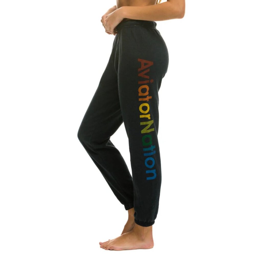 AVIATOR NATION SWEATPANTS - CHARCOAL - SMALL - NWT
